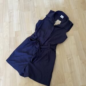 Kaia Belted Navy Blue Romper Size XSP NWT